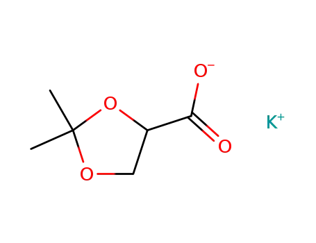 Molecular Structure of 83400-91-3 (Potassium 2,2-dimethyl-1,3-dioxolane-4-carboxylate)