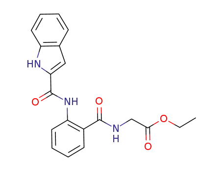 {2-[(1H-indole-2-carbonyl)amino]benzoylamino}acetic acid ethyl ester