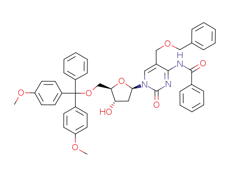 Molecular Structure of 304849-86-3 (N<sup>4</sup>-benzoyl-5-[(benzyloxy)methyl]-2'-deoxy-5'-O-(4,4'-dimethoxytrityl)cytidine)