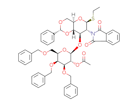 ethyl (2-O-acetyl-3,4,6-tri-O-benzyl-β-D-galactopyranosyl)-(1->3)-4,6-O-benzylidene-2-deoxy-2-phthalimido-1-thio-β-D-glucopyranoside