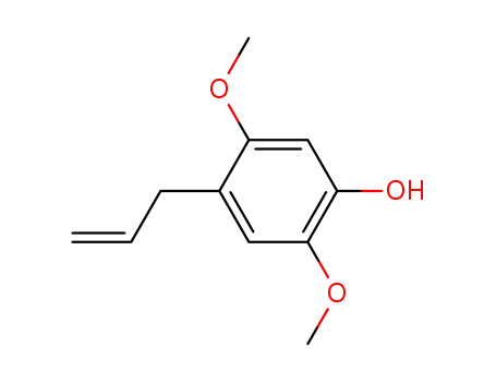 Molecular Structure of 90377-06-3 (Phenol, 2,5-dimethoxy-4-(2-propenyl)-)