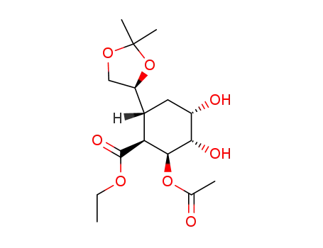 ethyl 2-acetoxy-3,4-dihydroxy-6-[(4S)-2,2-dimethyl-1,3-dioxolan-4-yl]-(1S,2S,3S,4S,6R)-cyclohexane-1-carboxylate