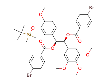 (1S,2S)-1,2-di(p-bromobenzoyloxy)-1-(3-<tert-butyldimethylsilyloxy>-4-methoxyphenyl)-2-(3',4',5'-trimethoxyphenyl)ethane