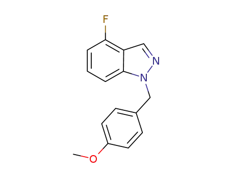 Molecular Structure of 1178903-31-5 (4-fluoro-1-(4-methoxybenzyl)-1H-indazole)