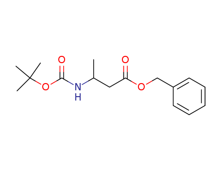 Molecular Structure of 163188-30-5 (Butanoic acid, 3-[[(1,1-dimethylethoxy)carbonyl]amino]-, phenylmethyl
ester)