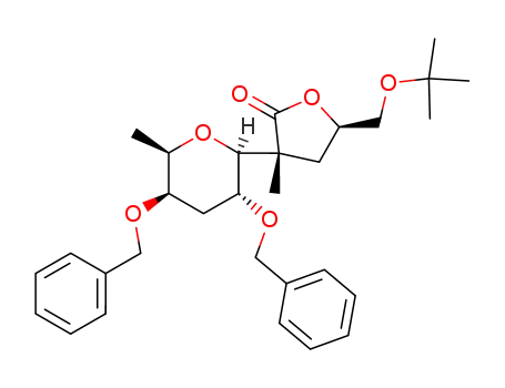 (3R,5R)-3-((2S,3R,5R,6R)-3,5-Bis-benzyloxy-6-methyl-tetrahydro-pyran-2-yl)-5-tert-butoxymethyl-3-methyl-dihydro-furan-2-one