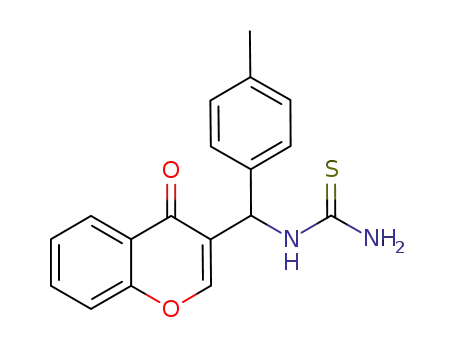 1-((4-Oxo-4H-chromen-3-yl)(p-tolyl)methyl)thiourea