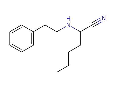 Molecular Structure of 1108730-76-2 (2-(phenethylamino)hexanenitrile)