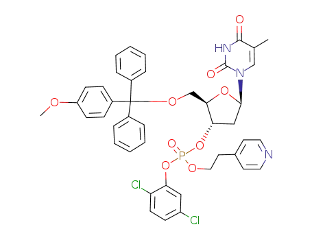 5'-O-(monomethoxytrityl)thymidine 3'-[2,5-dichlorophenyl 2-(pyridin-4-yl)ethyl phosphate]