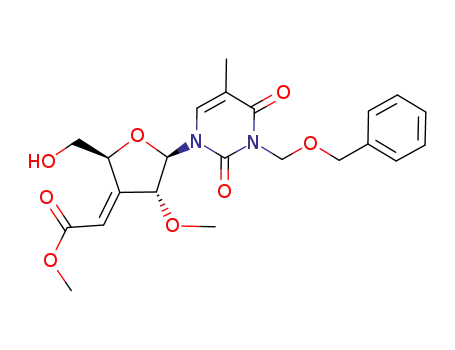[(2S,4R,5R)-5-(3-Benzyloxymethyl-5-methyl-2,4-dioxo-3,4-dihydro-2H-pyrimidin-1-yl)-2-hydroxymethyl-4-methoxy-dihydro-furan-(3E)-ylidene]-acetic acid methyl ester