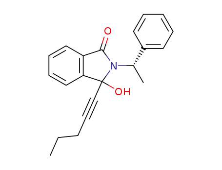 Molecular Structure of 257619-71-9 ((1'S)-2,3-dihydro-3-hydroxy-3-(pentynyl)-2-(1'-phenylethyl)-1H-isoindol-1-one)