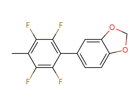 Molecular Structure of 1178578-06-7 (2,3,5,6-tetrafluoro-4-methyl-3',4'-methylenedioxy-biphenyl)
