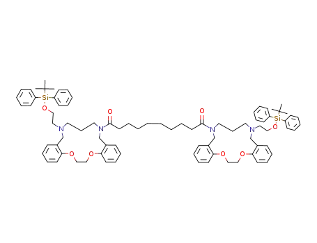 1,10-bis-{10-[2-(<i>tert</i>-butyl-diphenyl-silanyloxy)-ethyl]-8,9,10,11,17,18-hexahydro-5<i>H</i>,7<i>H</i>-16,19-dioxa-6,10-diaza-dibenzo[<i>a</i>,<i>g</i>]cyclopentadecen-6-yl}-decane-1,10-dione