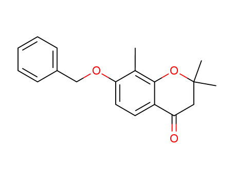Molecular Structure of 68436-61-3 (7-benzyloxy-2,2,8-trimethyl-chroman-4-one)
