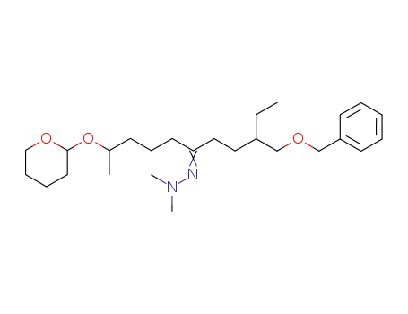 <i>N</i>'-{4-benzyloxymethyl-1-[4-(tetrahydro-pyran-2-yloxy)-pentyl]-hexylidene}-<i>N</i>,<i>N</i>-dimethyl-hydrazine