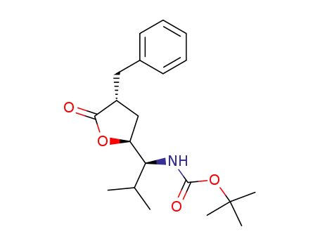 tert-butyl (S)-1-((2S,4R)-4-benzyltetrahydro-5-oxofuran-2-yl)-2-methylpropylcarbamate