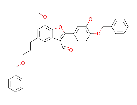 2-(4-benzyloxy-3-methoxyphenyl)-5-(3-benzyloxypropyl)-7-methoxybenzofuran-3-carbaldehyde