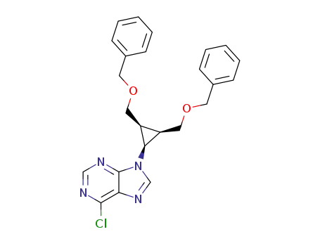 9-<cis-2',cis-3'-bis(benzyloxymethyl)cyclopropyl>-6-chloropurine