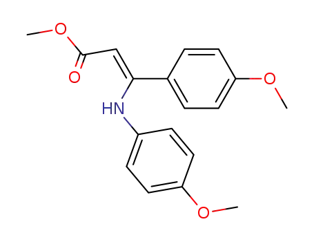 Molecular Structure of 79230-00-5 ((Z)-methyl 3-(4-methoxyphenyl)-3-(4-methoxyphenylamino)acrylate)