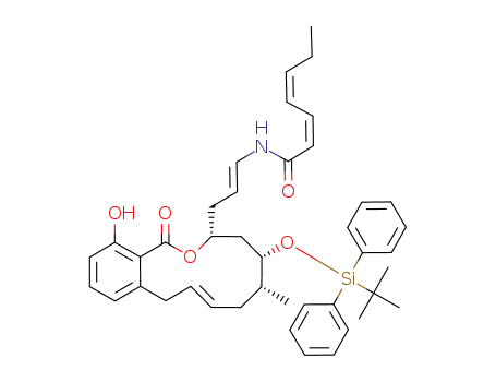 (2Z,4Z)-Hepta-2,4-dienoic acid {(E)-3-[(E)-(7R,9S,10R)-9-(tert-butyl-diphenyl-silanyloxy)-4-hydroxy-10-methyl-5-oxo-7,8,9,10,11,14-hexahydro-5H-6-oxa-benzocyclododecen-7-yl]-propenyl}-amide