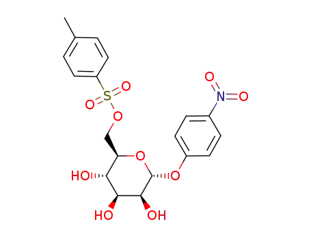 Toluene-4-sulfonic acid (2R,3S,4S,5S,6R)-3,4,5-trihydroxy-6-(4-nitro-phenoxy)-tetrahydro-pyran-2-ylmethyl ester