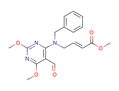Methyl (E)-4-[benzyl(5-formyl-2,6-dimethoxypyrimidin-4-yl)amino]but-2-enoate