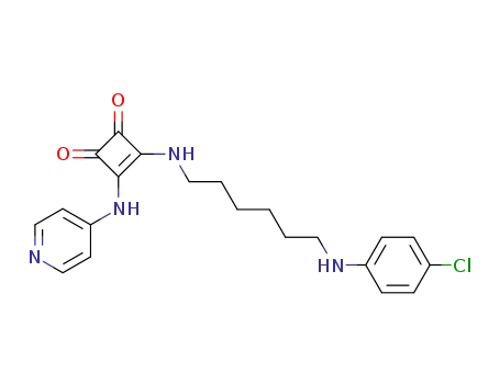 Molecular Structure of 894356-51-5 (3-Cyclobutene-1,2-dione,
3-[[6-[(4-chlorophenyl)amino]hexyl]amino]-4-(4-pyridinylamino)-)