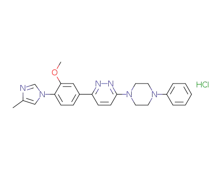 3-[4-(4-methyl-1H-imidazol-1-yl)-3-(methyloxy)phenyl]-6-(4-phenyl-1-piperazinyl)pyridazine hydrochloride