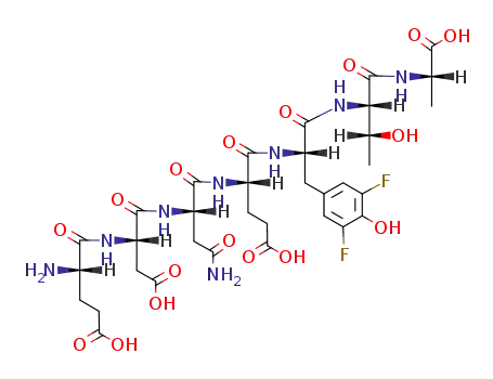 (S)-4-{(S)-2-[(S)-2-((S)-2-Amino-4-carboxy-butyrylamino)-3-carboxy-propionylamino]-3-carbamoyl-propionylamino}-4-[(S)-1-[(1S,2R)-1-((S)-1-carboxy-ethylcarbamoyl)-2-hydroxy-propylcarbamoyl]-2-(3,5-difluoro-4-hydroxy-phenyl)-ethylcarbamoyl]-butyric acid