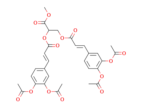 2-Propenoic acid, 3-[3,4-bis(acetyloxy)phenyl]-,
1-(methoxycarbonyl)-1,2-ethanediyl ester, (2E,2'E)-