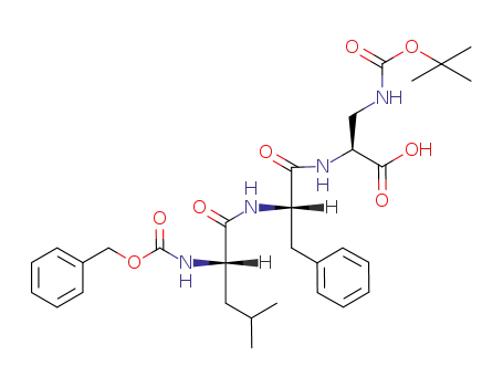 (S)-2-[(S)-2-((S)-2-Benzyloxycarbonylamino-4-methyl-pentanoylamino)-3-phenyl-propionylamino]-3-tert-butoxycarbonylamino-propionic acid
