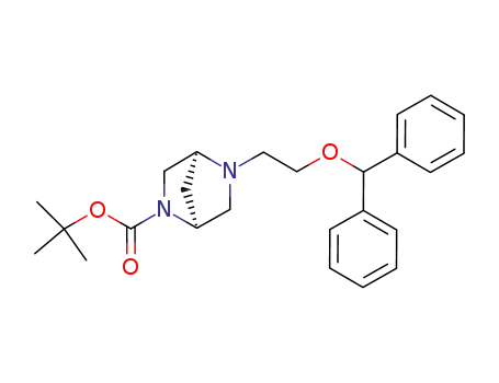 Molecular Structure of 321365-86-0 ((1S,4S)-2-[2-(diphenylmethoxy)ethyl]-5-t-Boc-2,5-diazabicyclo[2.2.1]heptane)