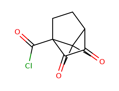 Molecular Structure of 139399-01-2 (Bicyclo[2.2.1]heptane-1-carbonyl chloride, 7,7-dimethyl-2,3-dioxo- (9CI))