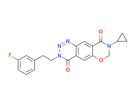 8-cyclopropyl-3-[2-(3-fluorophenyl)ethyl]-7,8-dihydro-3H-[1,3]oxazino[6,5-g][1,2,3]benzotriazine-4,9-dione