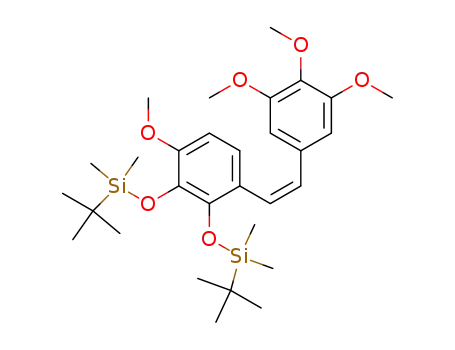 Silane,
[[3-methoxy-6-[2-(3,4,5-trimethoxyphenyl)ethenyl]-1,2-phenylene]bis(oxy
)]bis[(1,1-dimethylethyl)dimethyl-, (Z)-