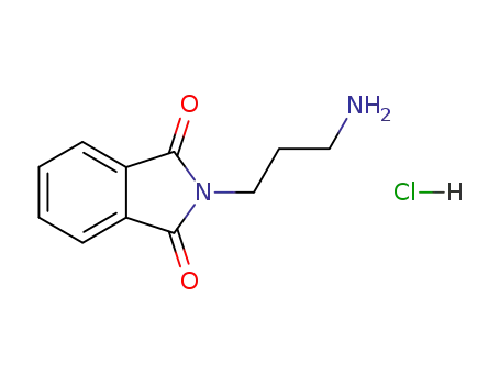 Molecular Structure of 121821-01-0 (2-(3-AMINOPROPYL)-1H-ISOINDOLE-1,3(2H)-DIONE, HCL SALT)