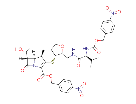 [1(S),3[4R,5S,6S(R)]]-1-[[[[2-(4-nitrophenyl)methoxy]carbonyl]amino-3-methyl-1-oxobutyl]amino]-2,5-anhydro-3-S-[6-(1-hydroxyethyl)-4-methyl-2-[[(4-nitrophenyl)methoxy]carbonyl]-7-oxo-1-azabicyclo[3.2.0]hept-2-en-3-yl]-1,4-dideoxy-3-thio-D-threo-pentitol