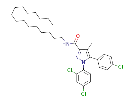 N-(1-hexadecyl)-5-(4-chlorophenyl)-1-(2,4-dichlorophenyl)-4-methyl-1H-pyrazole-3-carboxamide