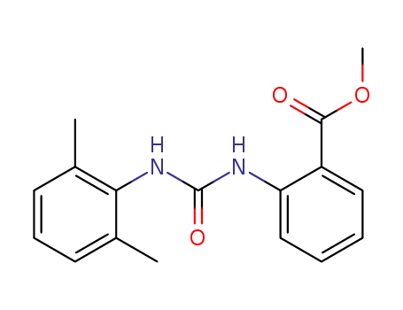 Molecular Structure of 204849-85-4 (methyl 2-(3-(2,6-dimethylphenyl)ureido)benzoate)