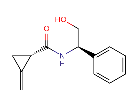 Molecular Structure of 127103-94-0 (Cyclopropanecarboxamide,
N-[(1R)-2-hydroxy-1-phenylethyl]-2-methylene-, (1S)-)