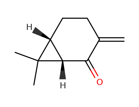 Molecular Structure of 179605-68-6 (Bicyclo[4.1.0]heptan-2-one, 7,7-dimethyl-3-methylene-, (1S,6R)-)