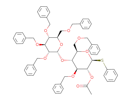 phenyl 2,3,4,6-tetra-O-benzyl-α-D-glucopyranosyl-(1->4)-2-O-acetyl-3,6-di-O-benzyl-1-thio-β-D-glucopyranoside