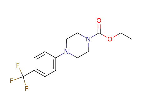 Molecular Structure of 253446-38-7 (1-(4-TRIFLUOROMETHYLPHENYL)PIPERIDINE-4-CARBOXYLIC ACID ETHYL ESTER)
