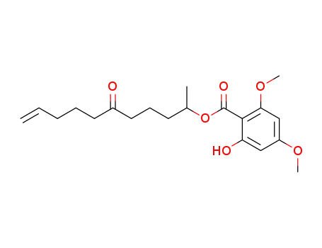 rac 2-하이드록시-4,6-디메톡시-벤조산 1-메틸-5-옥소-9-데센-1-일 에스테르