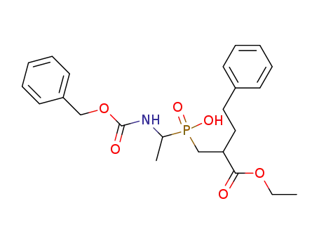 Molecular Structure of 237394-19-3 (2-[(1-benzyloxycarbonylamino-ethyl)-hydroxy-phosphinoylmethyl]-4-phenyl-butyric acid ethyl ester)