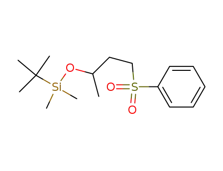 Molecular Structure of 139765-97-2 (Silane, (1,1-dimethylethyl)dimethyl[1-methyl-3-(phenylsulfonyl)propoxy]-)