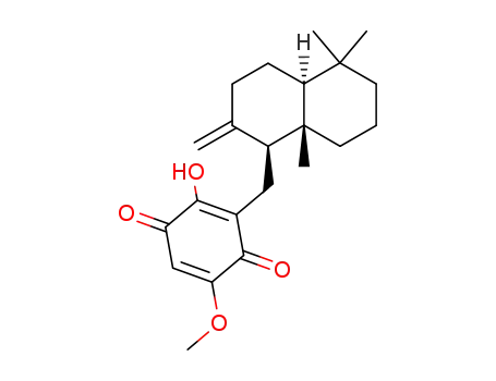 3-[[(1S,4aS,8aS)-decahydro-5,5,8a-trimethyl-2-methylene-1-naphthalenyl]methyl]-2-hydroxy-5-methoxy-2,5-cyclohexadiene-1,4-dione