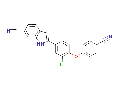 2-(4-(4-cyanophenyl)-3-chlorophenyl)-1H-indole-6-carbonitrile