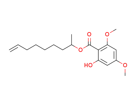 2-hydroxy-4,6-dimethoxy-benzoic acid 1-methyl-oct-7-enyl ester