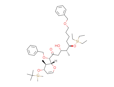 (1S,4S,5R,6R)-1,10-Bis-benzyloxy-1-[(2R,3S,4S)-4-(tert-butyl-dimethyl-silanyloxy)-3-methyl-3,4-dihydro-2H-pyran-2-yl]-4-hydroxy-5-methyl-6-triethylsilanyloxy-decan-2-one
